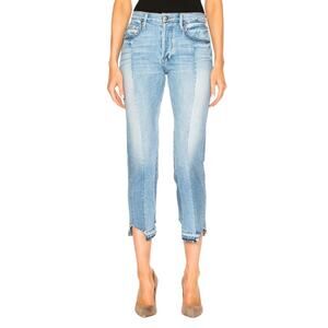 Frame Nouveau Le Mix Straight Fit Non-Stretch Cropped Jeans